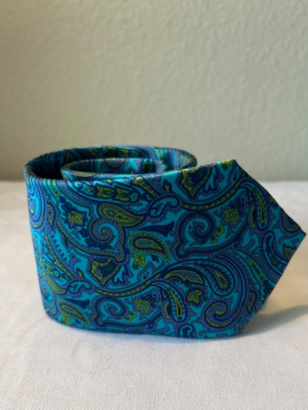 ROBERT TALBOTT MEN'S TIE GREEN/PAISLEY